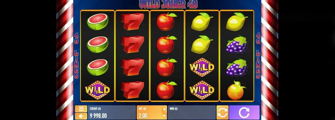 Úvodná obrazovka hry Wild Joker 40