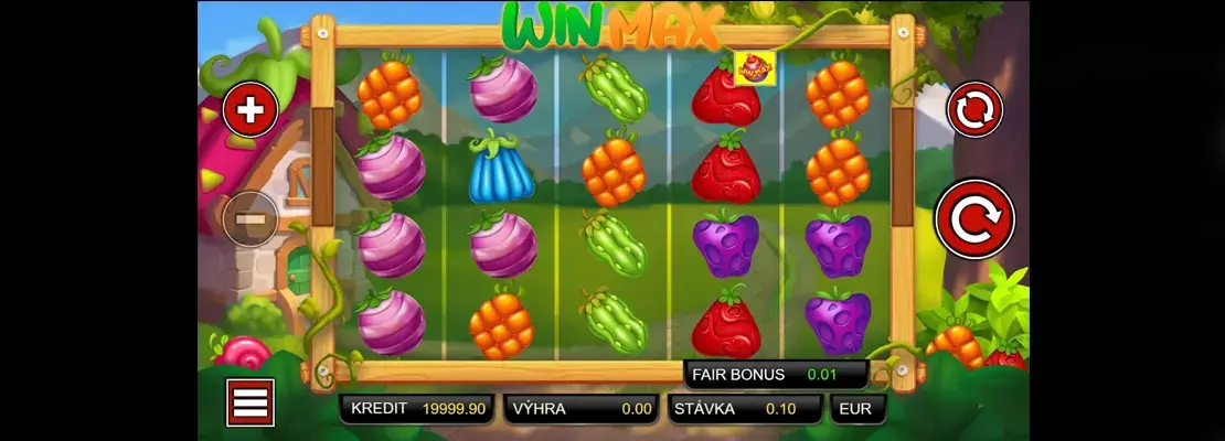 Úvodná obrazovka hry Win Max