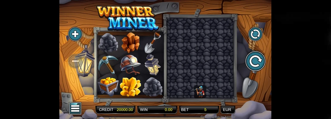 Úvodná obrazovka hry Winner Miner