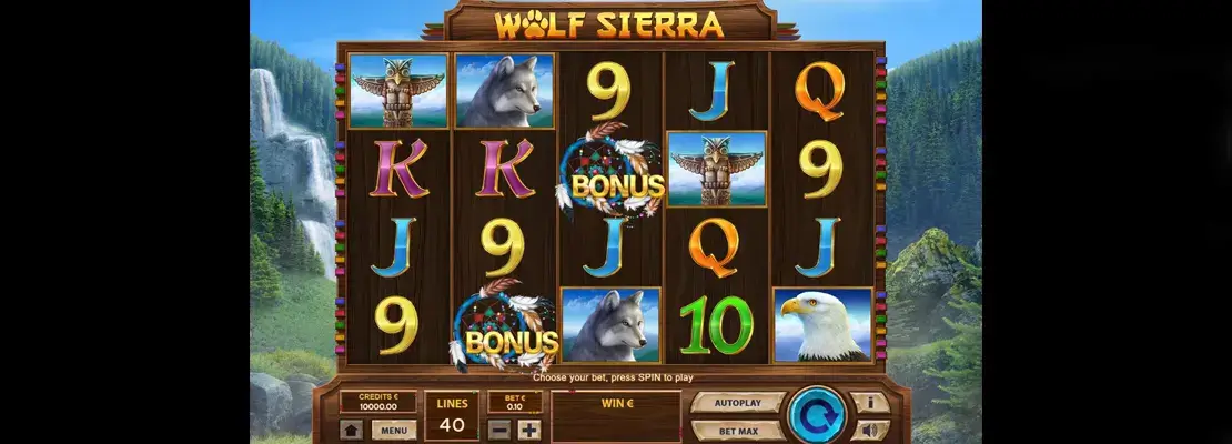 Úvodná obrazovka hry Wolf Sierra
