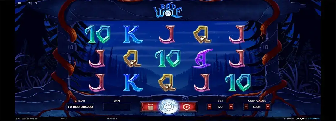 Úvodná obrazovka hry Bad Wolf