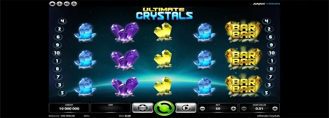 Úvodná obrazovka hry Ultimate Crystals